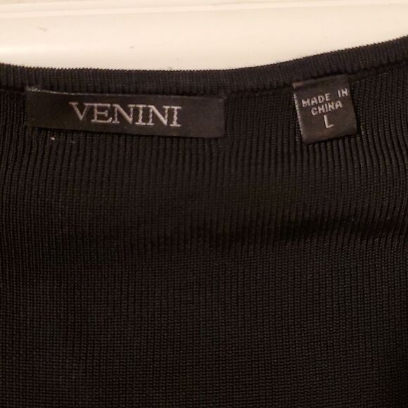 Venini black beaded top with fringe size Large - Picture 6 of 10